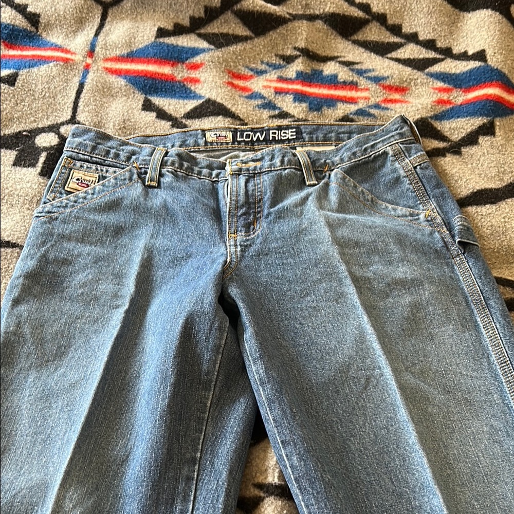 Low Rise Blue Jeans